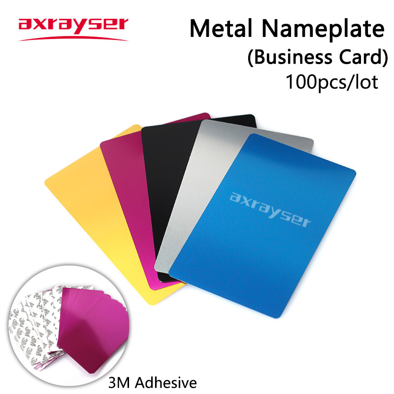 Honeycomb Laser Bed - 100PCS Metal Nameplate Business Cards Multicolor